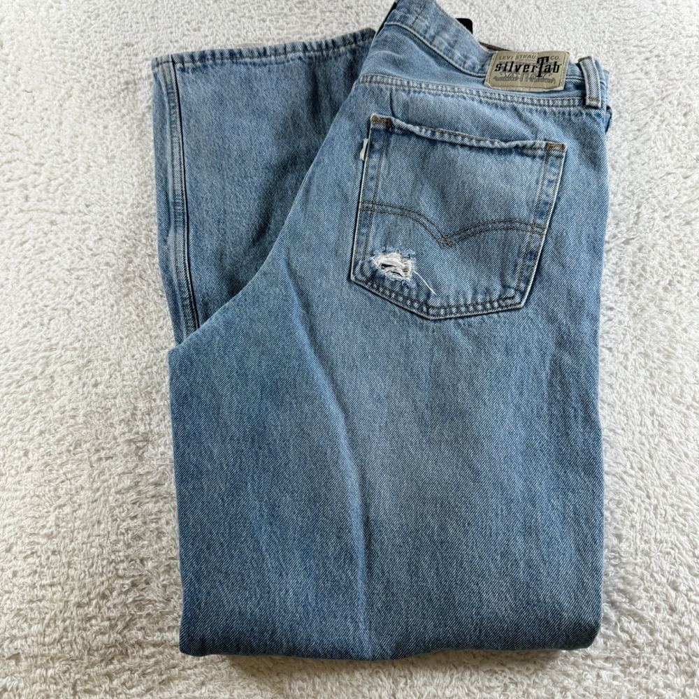 Vintage Levi's Men's Silver Tab 94 Baggy Jeans Blue Skater Denim Y2K Fit 33x30